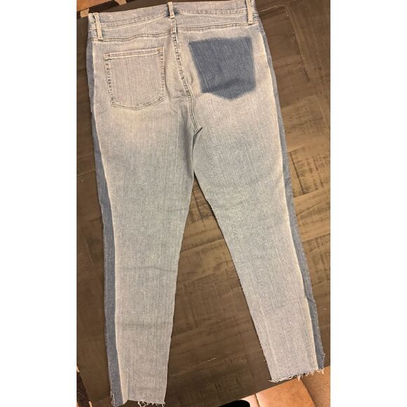 LOFT Modern Skinny Two Toned Denim Side Stripe - Sz 30/10 - Picture 3 of 12